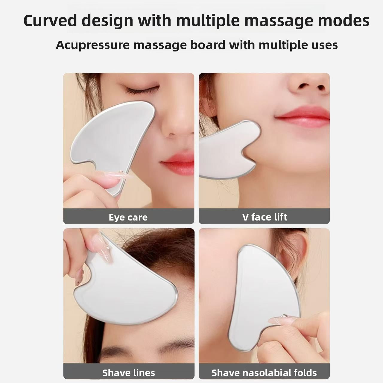Stainless Steel Heart-shaped Facial Scraping Board