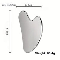 Stainless Steel Heart-shaped Facial Scraping Board