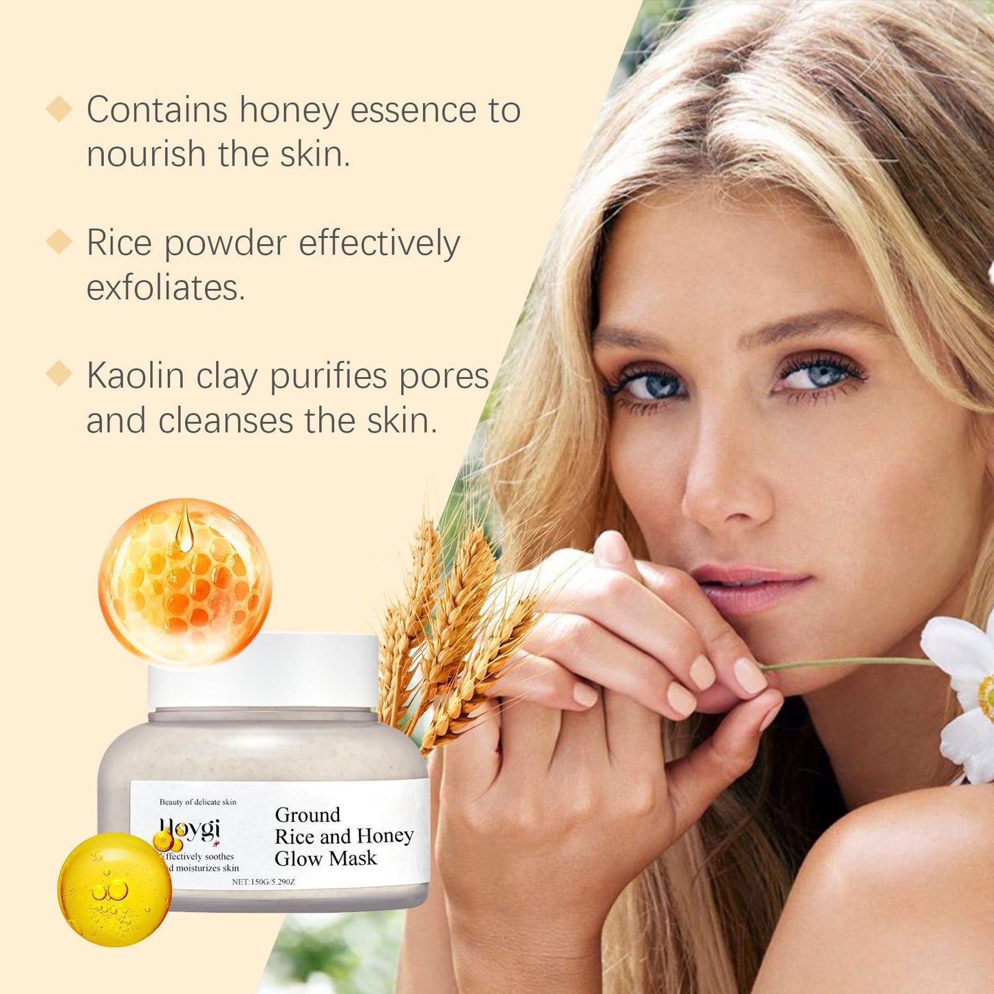 Hoygi Rice Honey Hydrating Facial Mask