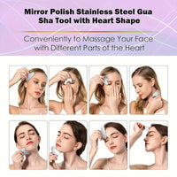 Stainless Steel Heart-shaped Facial Scraping Board